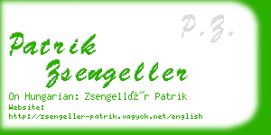 patrik zsengeller business card